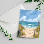 Beach Path | Ocean Watercolor Coastal Painted Card