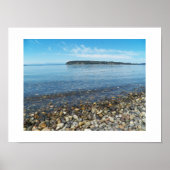 Beach Pebbles Seascape Photographic ポスター (正面)