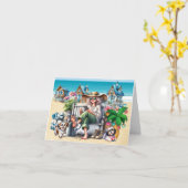 BEACH Personal, Real Estate, Business Christmas カード (黄色い花)