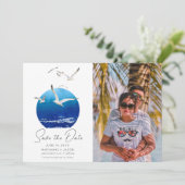 Beach Photo Coastal Wedding Save The Date セーブザデート (スタンド正面)