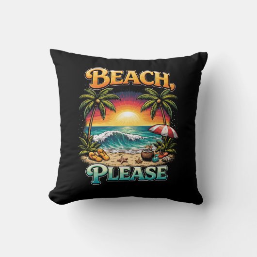 Beach, Please クッション (正面)
