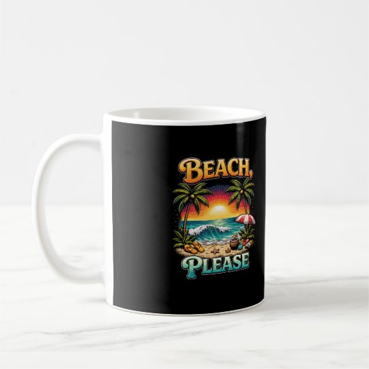 Beach, Please コーヒーマグカップ (左)