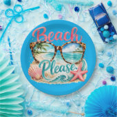 "Beach Please" ペーパープレート (パーティー)