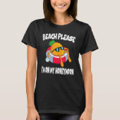 Beach Please I'm On My Honeymoon Pineapple Fruit Tシャツ (正面)