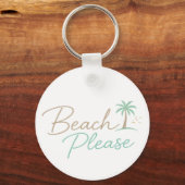 Beach Please Pastel Script Typography キーホルダー (正面)