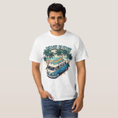 Beach Please Retro Surf Van T-Shirt Tシャツ (正面フル)