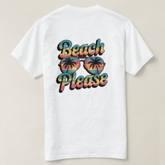 Beach Please Tシャツ (デザイン裏面)