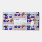Beach Puggy デスクマット (キーボード&マウス)