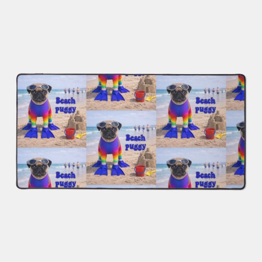 Beach Puggy デスクマット (正面)