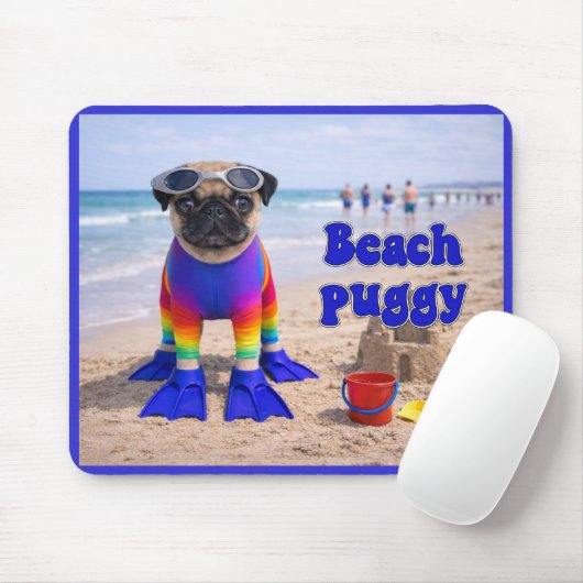 Beach Puggy マウスパッド (マウス)
