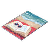Beach Read | Ocean Waves Watercolor Painting ノートブック (左側)