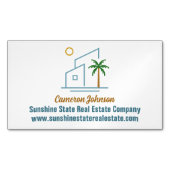 Beach Real Estate Company Coastal Realtor マグネット名刺 (正面)
