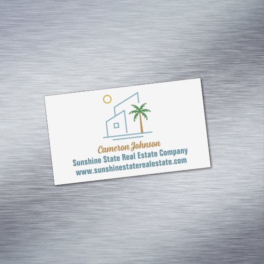 Beach Real Estate Company Coastal Realtor マグネット名刺 (インサイチュ)