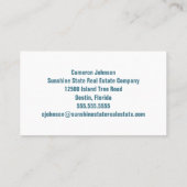 Beach Real Estate Company Coastal Realtor 名刺 (裏面)