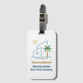 Beach Real Estate Company Custom Coastal Realtor ラゲッジタグ (正面縦)