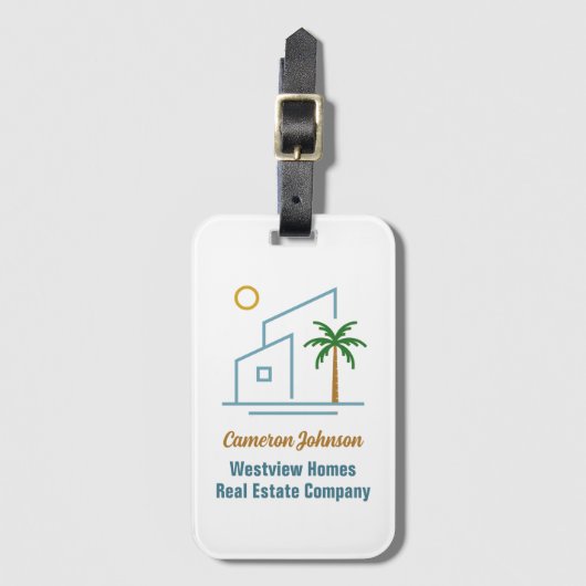 Beach Real Estate Company Custom Coastal Realtor ラゲッジタグ (正面縦)