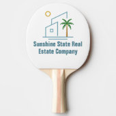 Beach Real Estate Company Custom Coastal Realtor 卓球ラケット (正面)