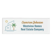 Beach Real Estate Company Custom Coastal Realtor 名札 (正面)