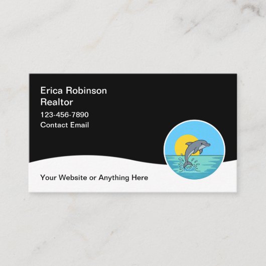 Beach Realtor Real Estate Business Cards 名刺 (正面)