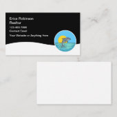 Beach Realtor Real Estate Business Cards 名刺 (正面/裏面)
