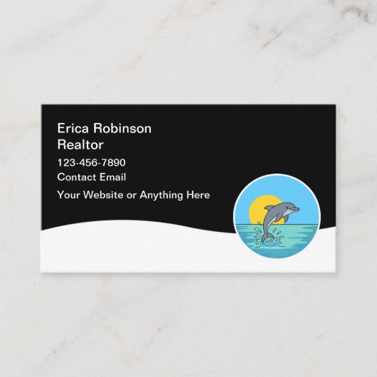 Beach Realtor Real Estate Business Cards 名刺 (正面)