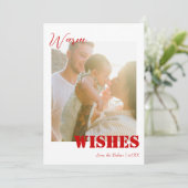 Beach Red Warm Wishes Two Beach Family Photo シーズンカード (スタンド正面)