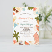 Beach Relax Pool Summer Retirement Party 招待状 (スタンド正面)