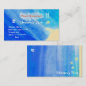 Beach Restaurant2 Blue sky ocean  honu plemeria 名刺 (正面/裏面)