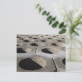 Beach Retainer Wall Pattern Photography ポストカード (スタンド正面)