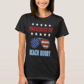 Beach Rugby Accessories  USA Flag Beach Saying Tシャツ (正面)
