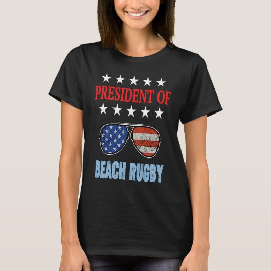 Beach Rugby Accessories USA Flag Beach Saying Tシャツ (正面)