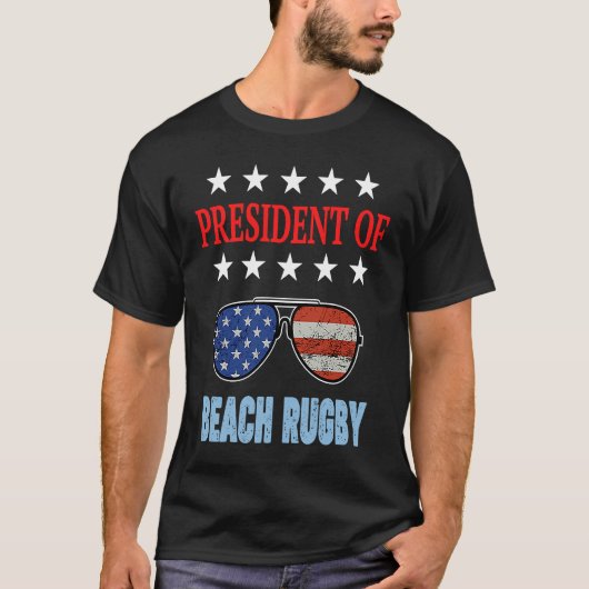 Beach Rugby Accessories  USA Flag Beach Saying Tシャツ (正面)