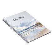 Beach Sand Clouds Blue Skies ノートブック (右側)