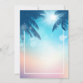 Beach Sand Hearts Elegant Tropical Modern Wedding 招待状 (裏面)