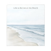 Beach Sand Ocean ノートパッド (正面)