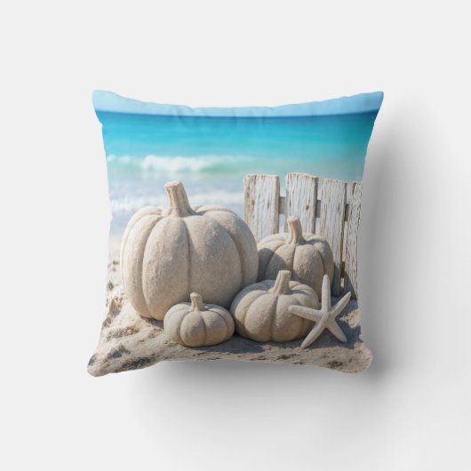 Beach Sand Pumpkins and Starfish クッション (裏面)