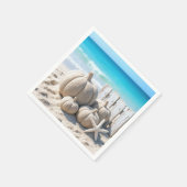 Beach Sand Pumpkins and Starfish スタンダードカクテルナプキン (角)