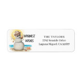 Beach Sandman Christmas Return Address ラベル (正面)