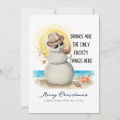 Beach Sandman Frosty Drinks Christmas シーズンカード (正面)