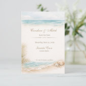 Beach Save the Date Card セーブザデート (スタンド正面)