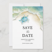 Beach Save The Dates For Weddings (正面)