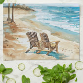Beach Scene キッチンタオル (折り畳み)
