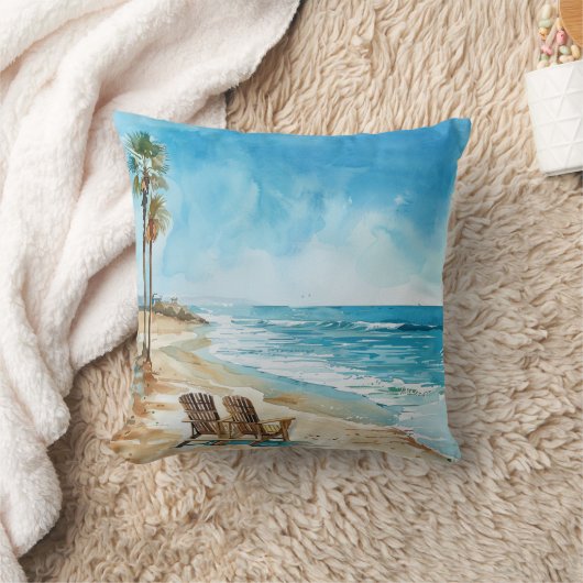 Beach Scene クッション (ブランケット)