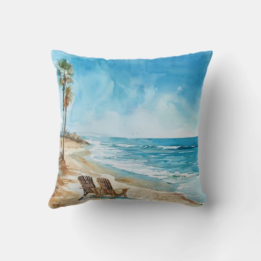 Beach Scene クッション (裏面)