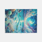 Beach Scene  フリースブランケット (正面(横))