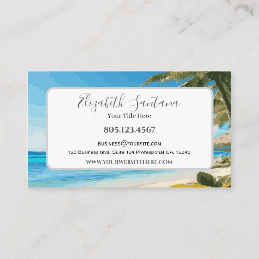 Beach Scene 名刺 (裏面)