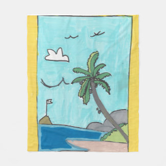 Beach Scene Blanket フリースブランケット