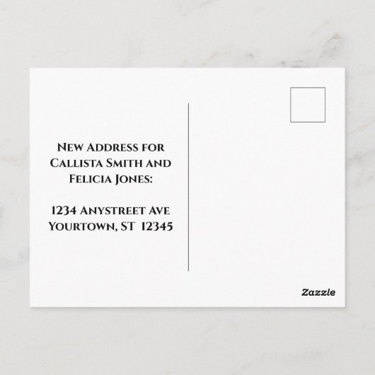 Beach Scene Change of Address ポストカード (裏面)