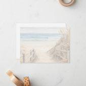 Beach Scene Flat Note Card ノートカード (正面/裏面インサイチュ)