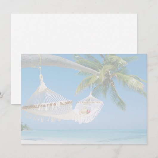 Beach Scene Flat Note Card ノートカード (正面/裏面)